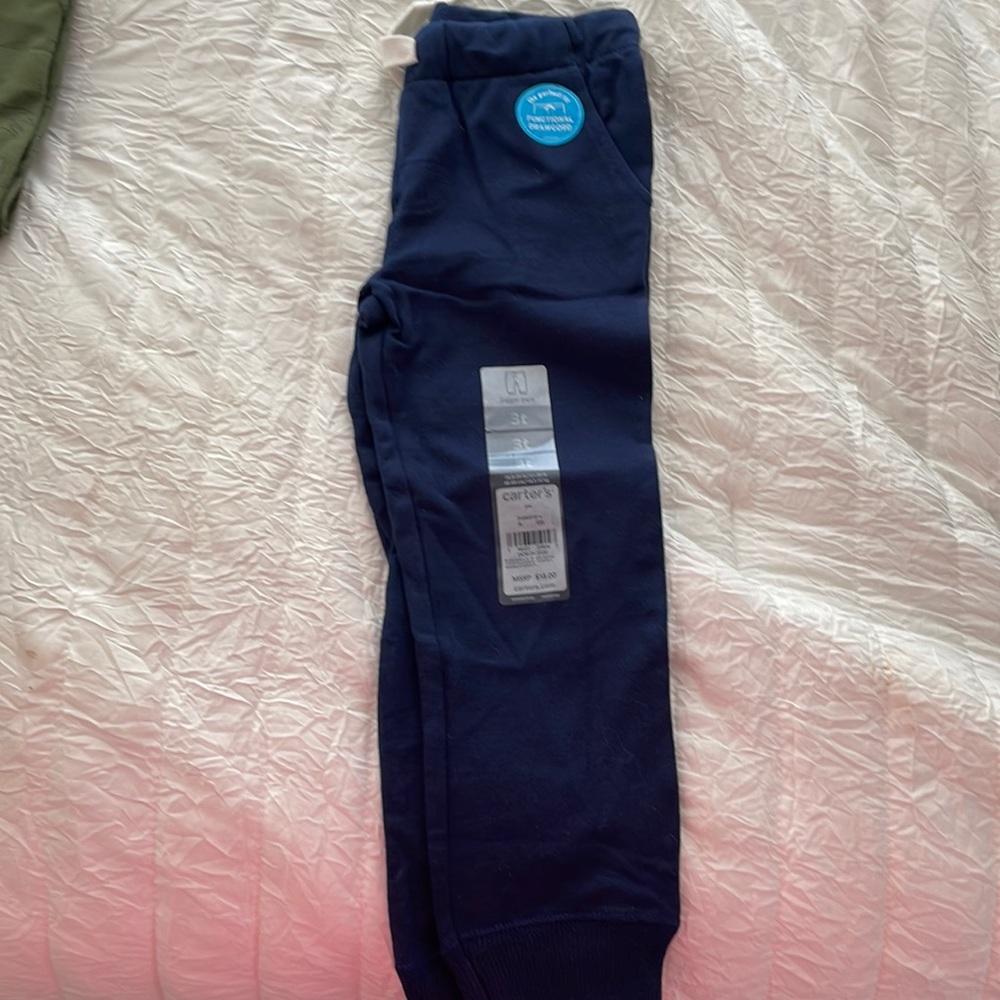 Dark blue jogger pants, size 3T, carters